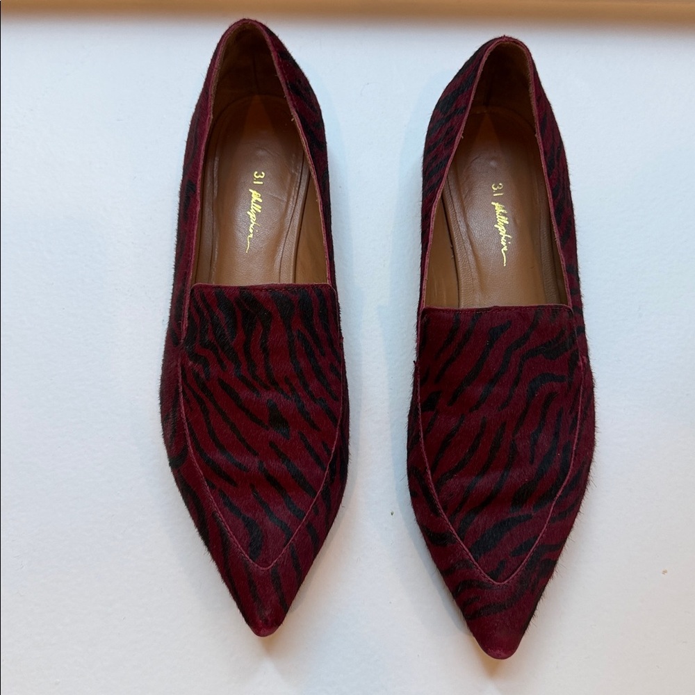 Phillip Lim zebra print loafer